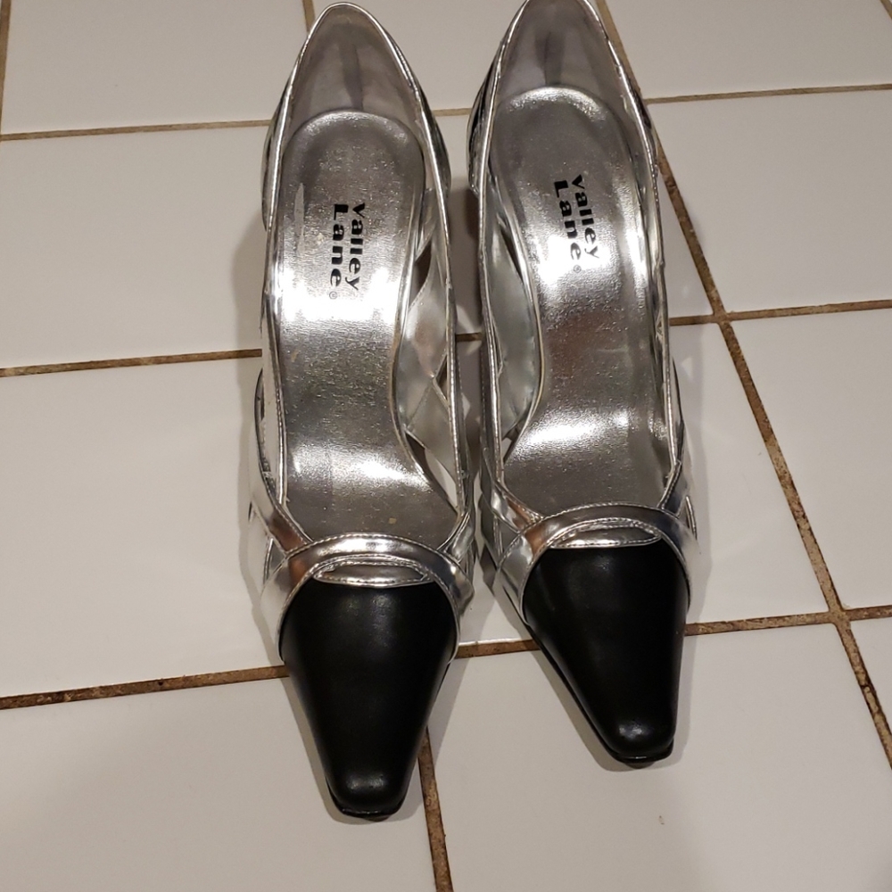 Black and Silver heels